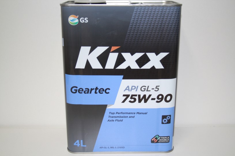 Масло трансмиссионное Kixx 75W90 Geartec GL-5 (синт)  4л.