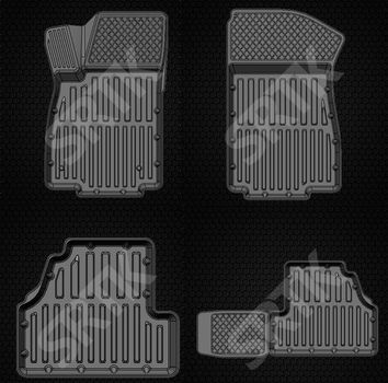 Ковры салона Opel Mokka 12-- резиновые (SRTK) Саранск