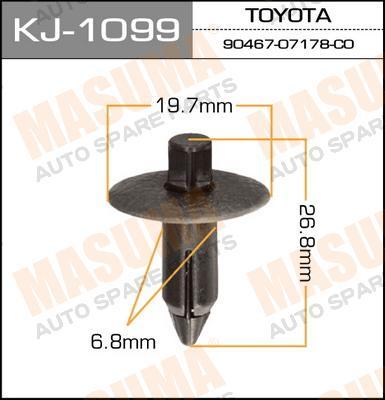 Пистон (клипса крепежная пласт.) KJ-1099/K-011