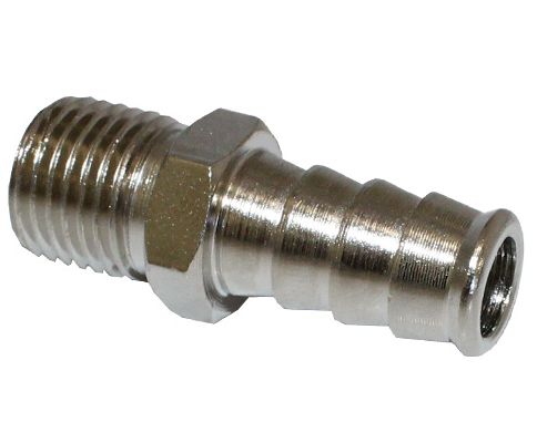 Фитинг для пневмоинструмента внутренний M1/4- елочка 10мм под шланг, наружная резьба
