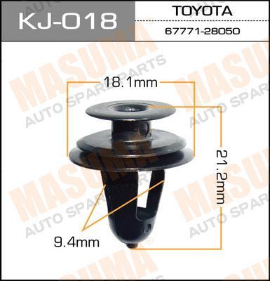 Пистон (клипса крепежная пласт.) KJ-018/K-018