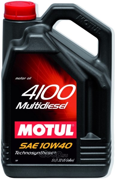 Масло дизельное MOTUL 4100 MULTIDIESEL 10W40 5л. п/синт.
