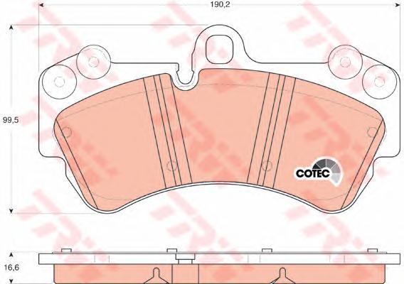 Колодки передние PORSCHE CAYENNE (955), VW Touareg (7L_) GDB1547