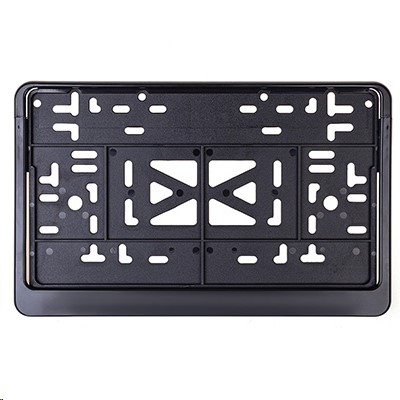 Рамка под номер квадратная пластик 290*170 мм черная