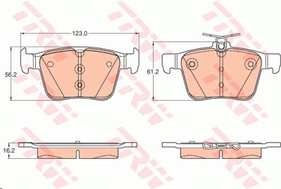 Колодка торм. Skoda Octavia A3 Rapid Kodiaq Volkswagen Passat B7 задн.
