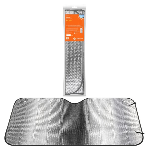 Шторка солнцезащитная на лоб стекло 145*80см серебристая