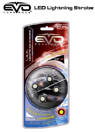 Сигнал-вспышка стробоскоп. врезные EVO LED - T-10 красно-синие 4шт с блоком управления TRY ME