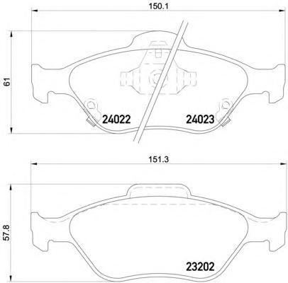 Колодки тормозные передние