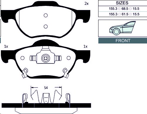Колодки тормозные передние Honda 45022-SAE-E01