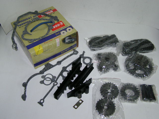 Устройство натяжное ЗМЗ-405 ЕВРО-3 =цепь 92+72= БОН СУПЕР (на подш. 904 полный) ЕВРО-3 /цепи, звезды, успокоитель