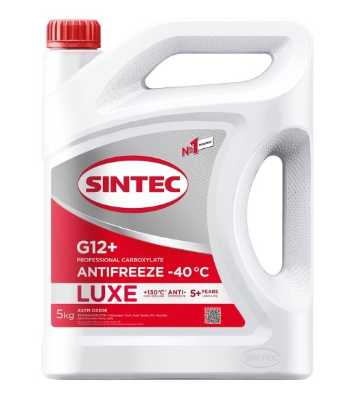 Антифриз Sintec LUX -40 G-12+  5кг. красный