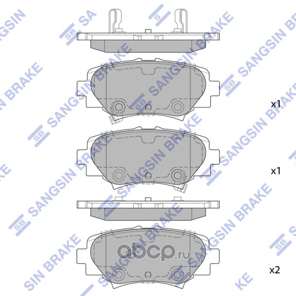 Колодки тормозные задние