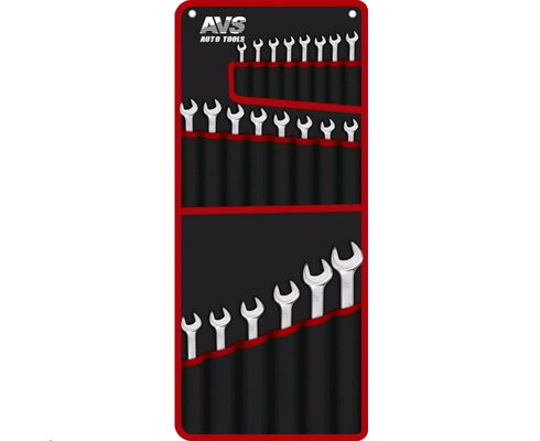 Набор ключей комбинированных 22 предмета (6,7,8,9,10,10,11,12,13,13,14,15,16,17,18,19,21,22,24,27,30,32) сумка