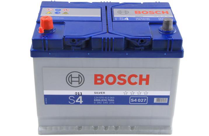 Аккумулятор АЗИЯ D23R пп(+,-) 630А BOSCH ASIA S4 027 (синий) 6 СТ 70 Ah