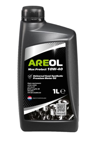 Масло моторное  AREOL Max Protect 10W40 1L полусинт.\ACEA A3/B3,API SL/CF,MB 229.1,VW 501.01/505.00