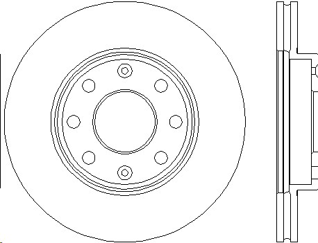 Диск тормозной передний Chevrolet AVEO 1.2, SPARK вентилируемый 8 отв. передний