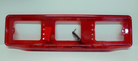 Рамка под номер подсветкой и стоп-сигналом красная