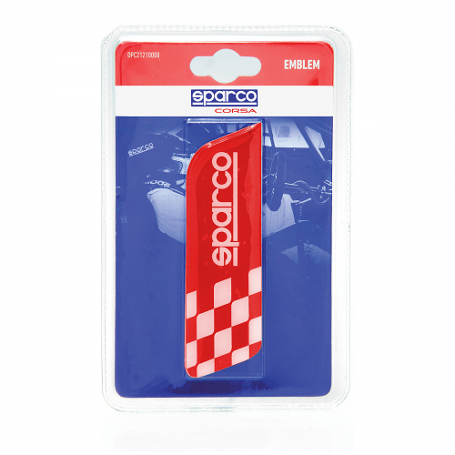 Эмблема Sparco флаг в шашечку, красный