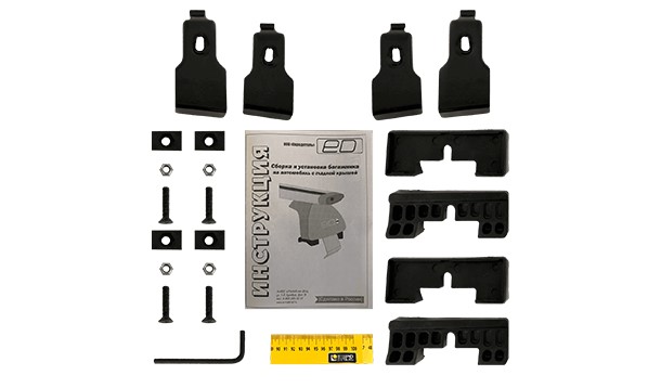 Компл. адаптеров для авто с гладкой крышей  VW Golf VI (2009-2012)