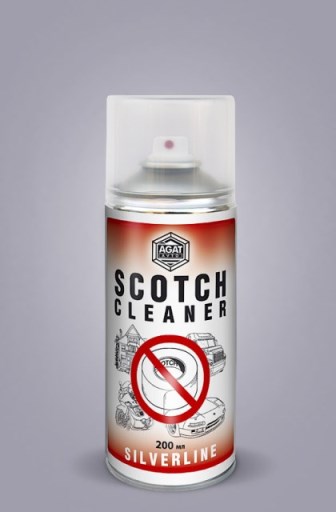 Очиститель (удалитель) наклеек, клея и скотча AGAT AVTO 200мл  Сильвер Лайн (пенный) Антискотч