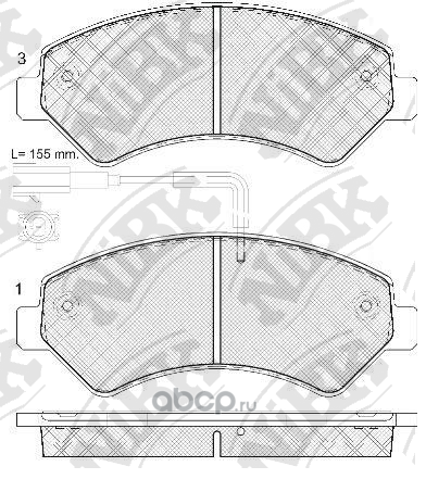 Колодки тормозные Fiat Ducato Peugeot Boxer Citroen Jamper передние
