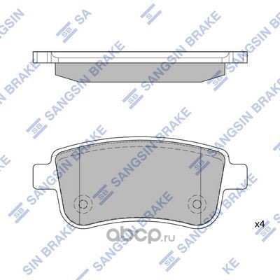 Колодка торм. Renault Megane III 08- Scenic III 09- зад. с элек. стоян. торм.