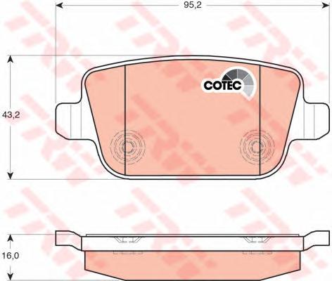 Колодки задние LAND ROVER FREELANDER II GDB1708