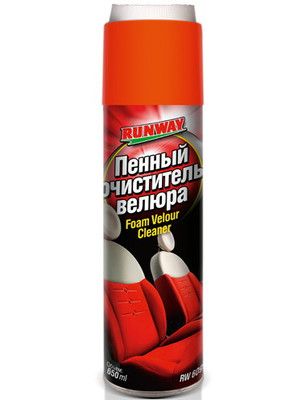 Очиститель обивки салона велюра 650мл (аэрозоль пенный) с щеткой