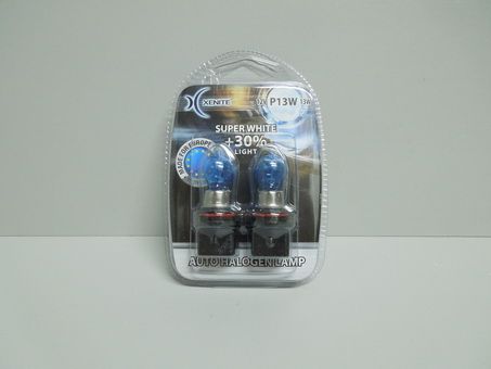 Лампа  12V P13W +30% (PG18.5D-1) Super White 4000К блистер 2шт