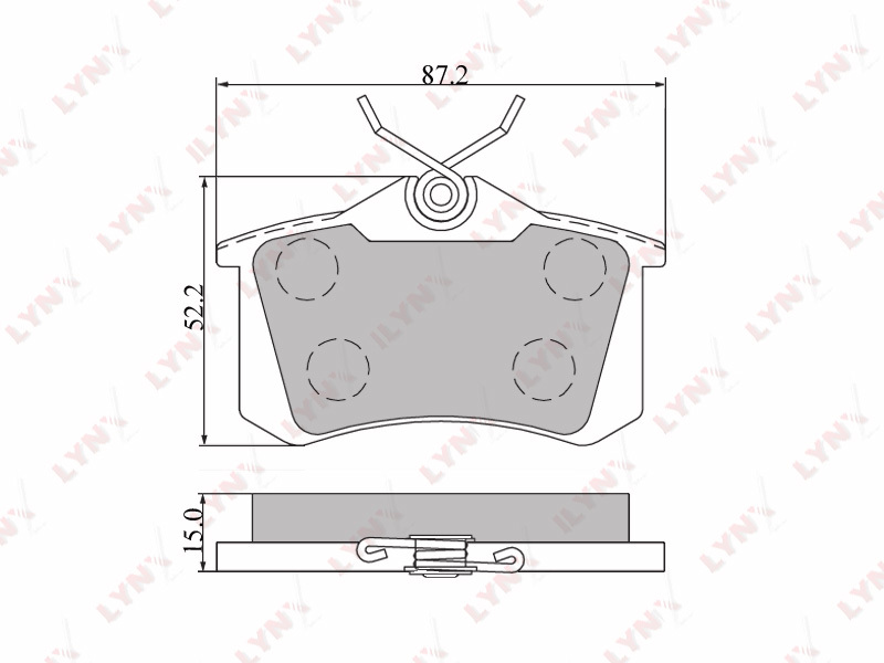 Колодки тормозные задние Audi A4 1.8-3.0 95-04/A6 1.8-4.2 98-05, SEAT Ibiza 1.8-2.0 93-99