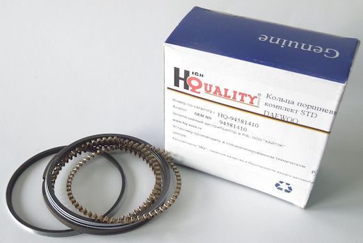 Кольца поршневые Matiz  02--, Tico, Damas стандарт на 3 поршня (HQ)