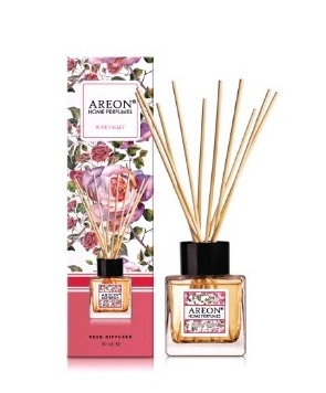 Освежитель (ароматизатор) бытовой диффузор жидкий AREON HOME PERFUME STICKS GARDEN BOTANIC Долина роз 150мл