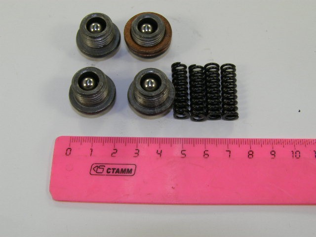 Рк фиксатора штока  КПП н/о /пружины,крышки,шарик/