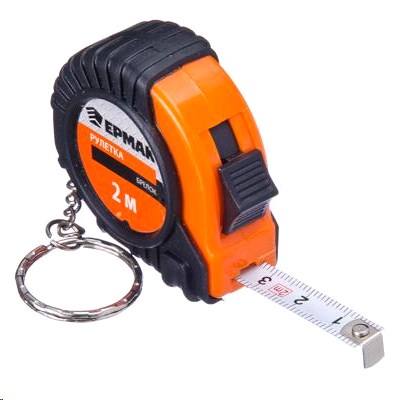 Рулетка-брелок 2м Ермак