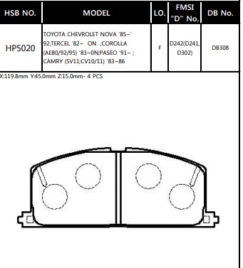 Колодки тормозные дисковые