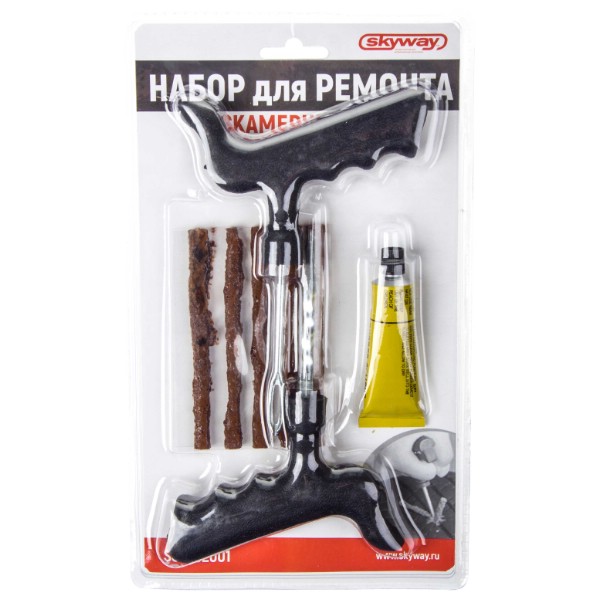 Набор для ремонта бескамерных шин с клеем (8 предм.)