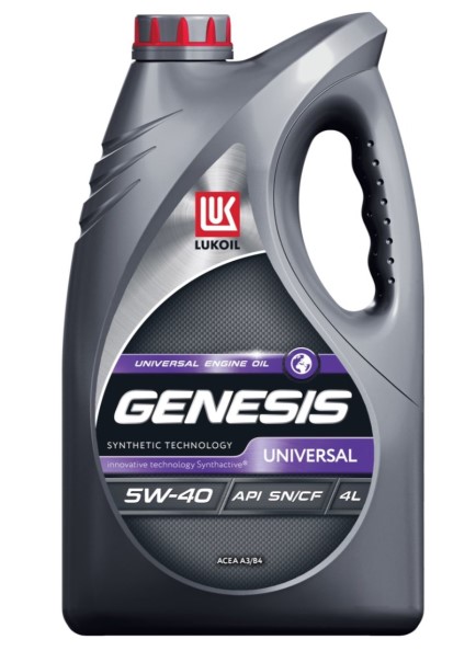 Масло Лукойл GENESIS UNIVERSAL 5W40 SN/CF А3/В4 4л. на основе синтетических технологий