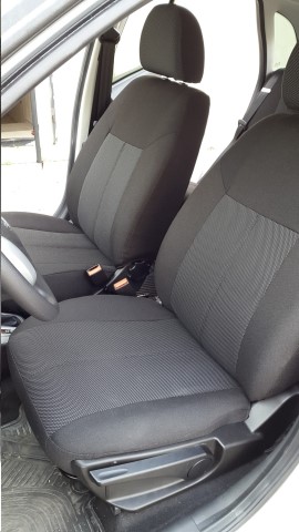 Чехлы на сиденья Renault Sandero/ 2007-2014г. Жаккард серый (разд. зад. спинка)