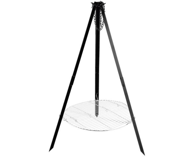 FORESTER MOBILE Тренога костровая многофункциональная, разборная, с решеткой-гриль, цепочкой и крюком, в чехле