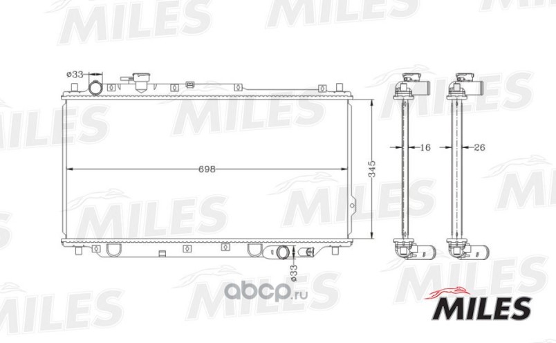 Радиатор охлаждения Kia SHUMA 1.5-1.8 96-