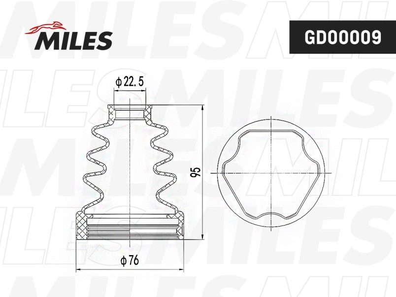 Пыльник ШРУС HYUNDAI ACCENT/VERNA 06- внутр. левый GD00009