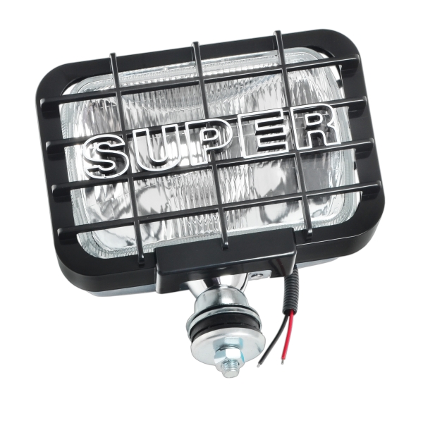 Фара противотуманная прямоуг. белые (метал.) с черной решеткой