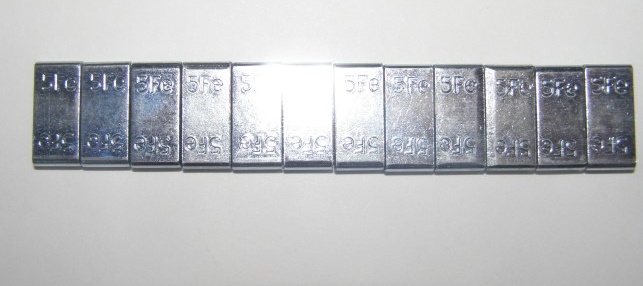 Грузики для баланс. колес самоклей. /FE/ 60 гр (в уп. 50 шт) /короткий/