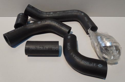 Патрубок радиатора ZAZ Chance, ЗАЗ 1102 из 5шт с хомутами