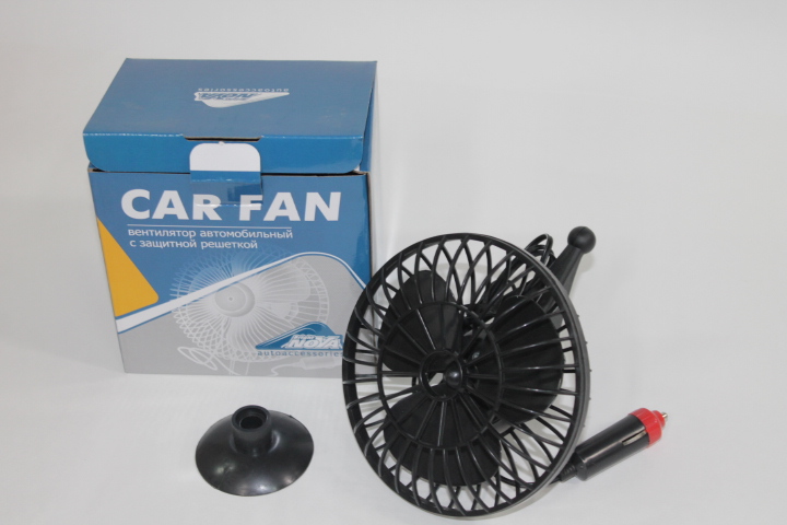Вентилятор салонный № 5 на присоске /12В/ пластик