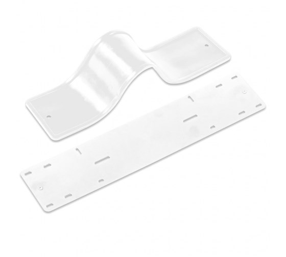 Рамка  под  номер белая силиконовая с адаптером