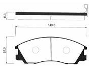 Колодки тормозные передние Hyundai Terracan YES -Q