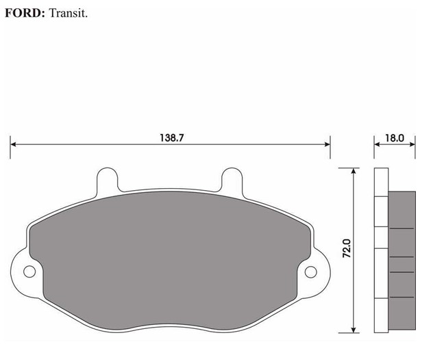 Колодки тормозные передние Ford Transit 15  BEST