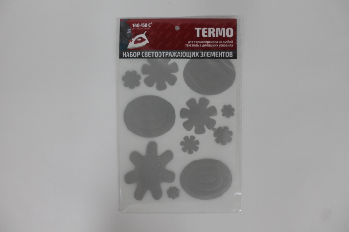 Наклейка БЛИКЕР термо плоттер Кляксы светоотр.(150х200) цвет серебро