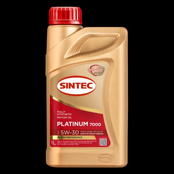 Масло моторное Sintec Platinum 7000 SAE 5w30 API SL/CF, ACEA A3/B4 1л. синт.
